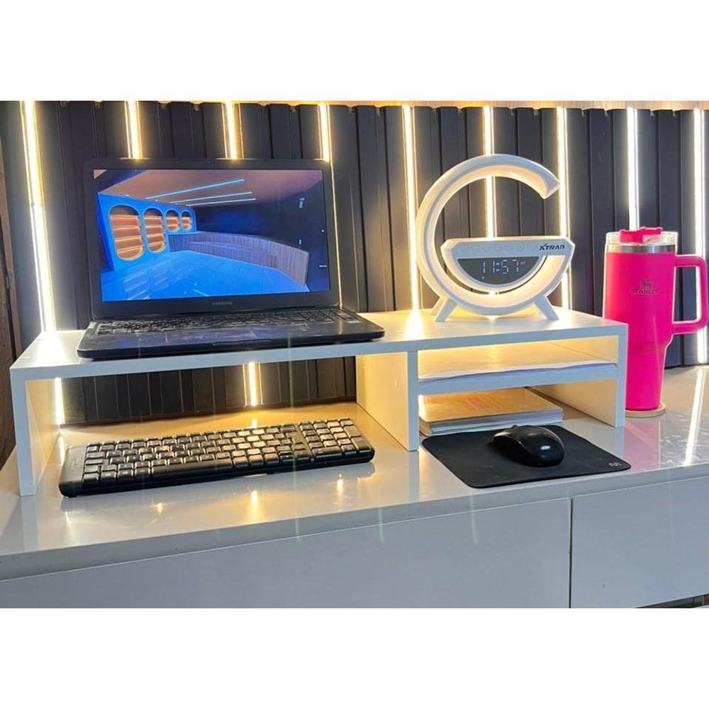 Suporte Monitor Gamer Branco 90X20X15