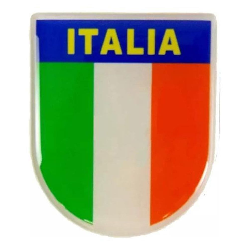 Adesivo Bandeira Italia Resinado 4,5X5,5 Cms Rs13 Fk