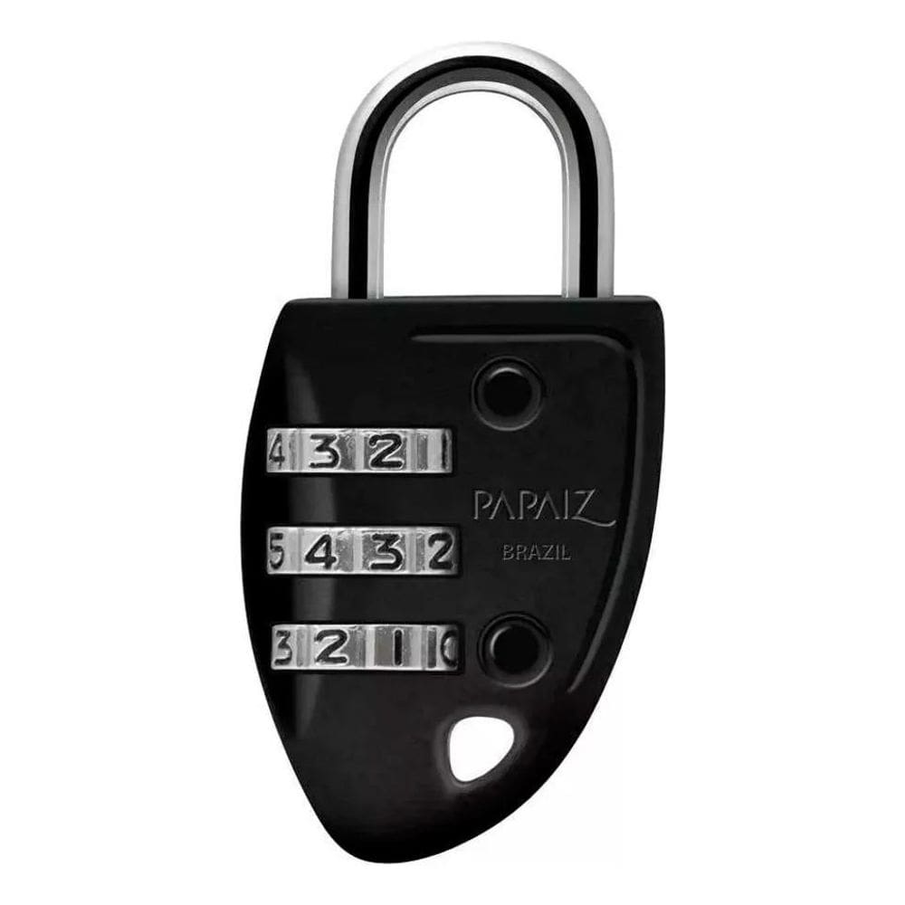 2X Cadeado Segredo 30Mm Zamac Cs23 Preto Papaiz