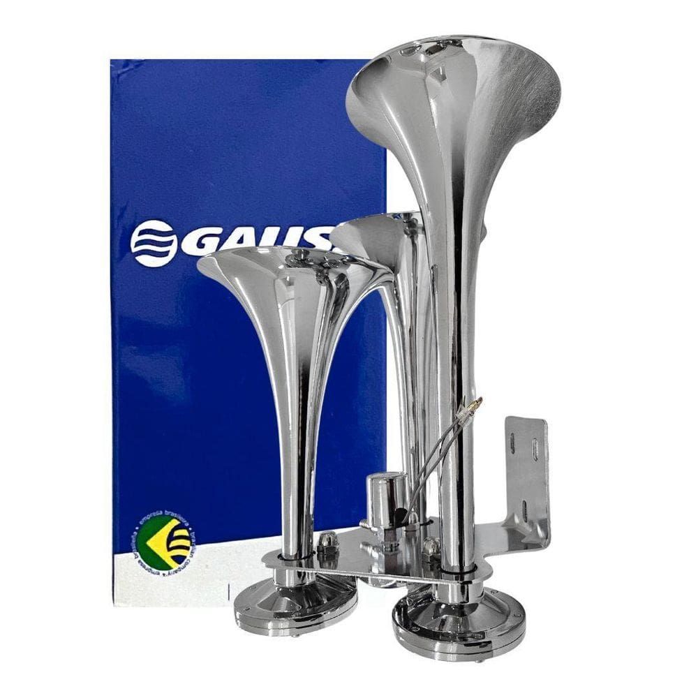 Buzina Marítima Trem Navio Para Caminhão 12/24V 3 Cornetas