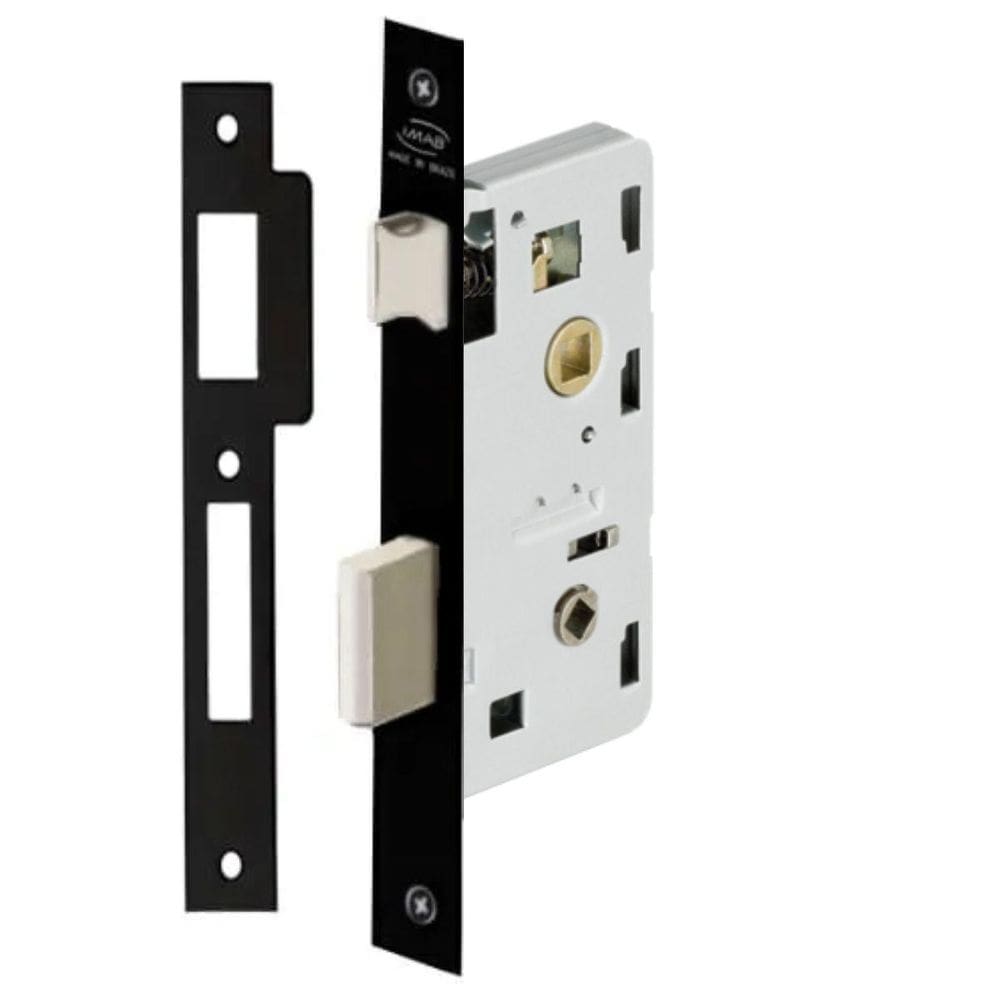 Fechadura Imab Maquina Avulsa 1300 Banheiro 40Mm Preto Fosco