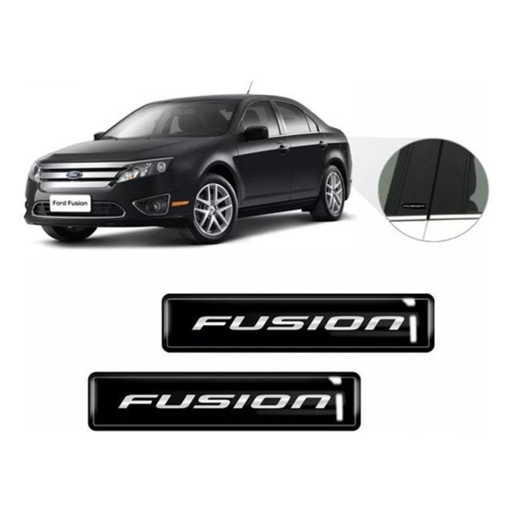 Kit Adesivos 2 Emblemas Lateral Coluna Fusion Resinado 3D