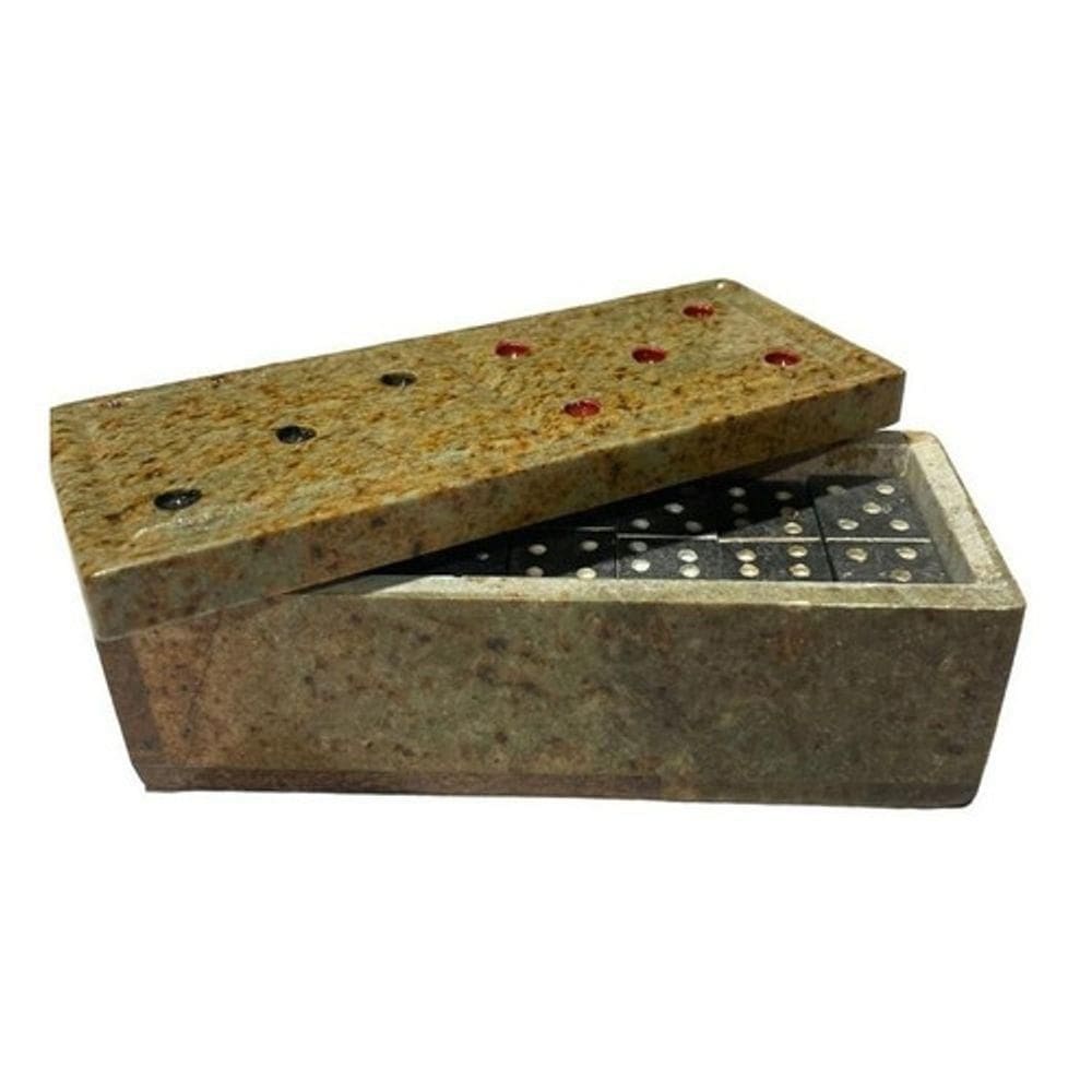 Jogo Dominó De Pedra Sabão 28 Peças