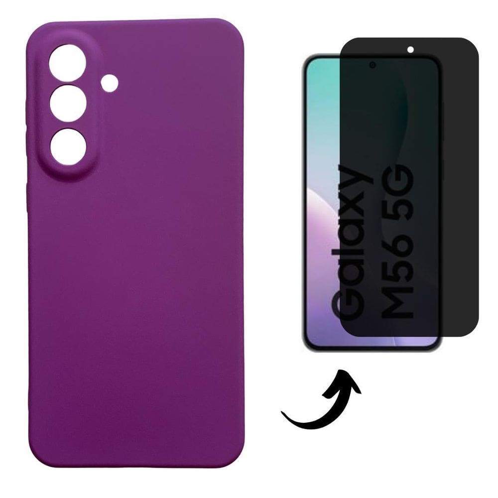 Capa + Pel 3D Privativo Compatível Com Samsung Galaxy M56 5G