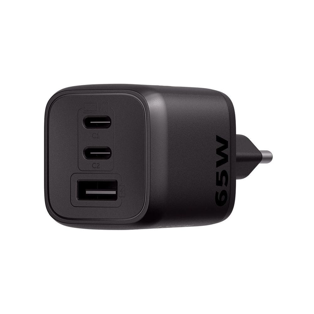 Carregador Ultrarrapido 65W 3 Portas Usb 1 Usb-A + 2 Usb-C