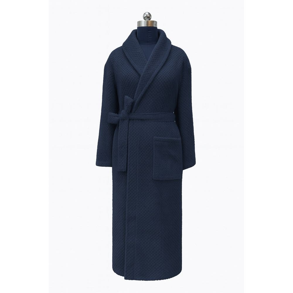 Roupão Unissex Em Microfibra Felpuda M - Habitat - Azul Marinho