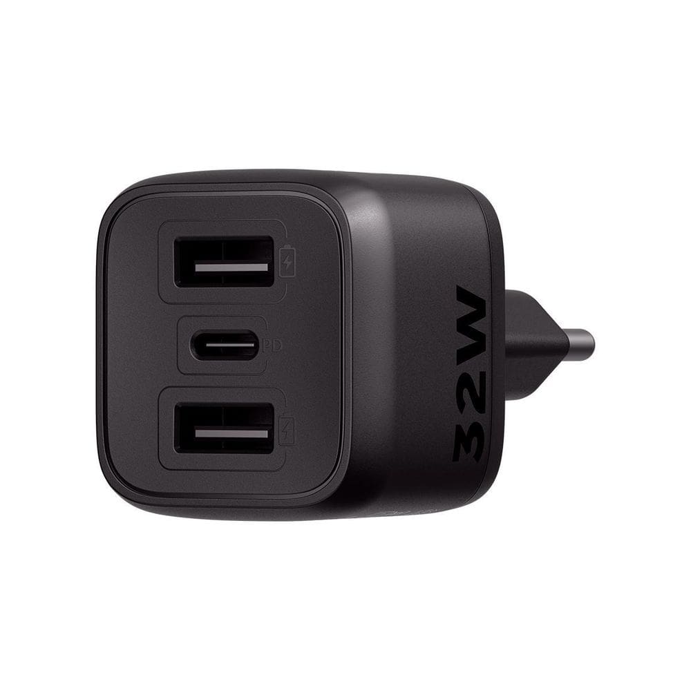 Carregador Ultrarrapido 32W 3 Portas Usb 2 Usb-A + 1 Usb-C