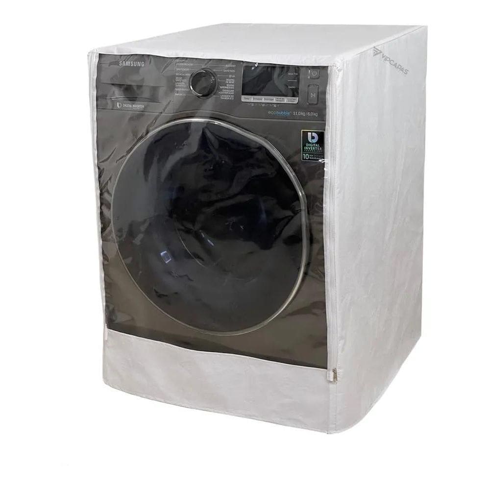 2X Capa Maquina Lava E Seca Samsung Lg 10 Kg Transparente Zi