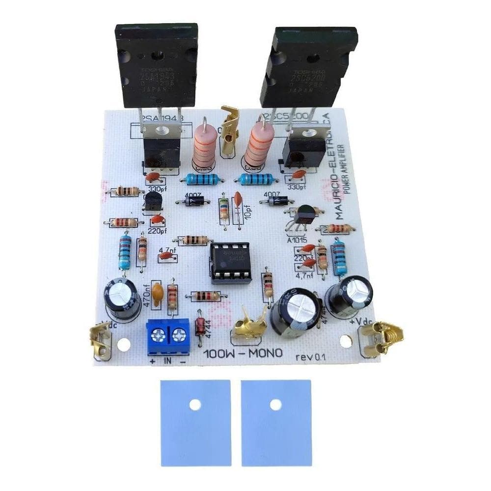 2X Placa Montada Amplificador 100W Rms 4 Ohms 2Sc5200/2Sa194