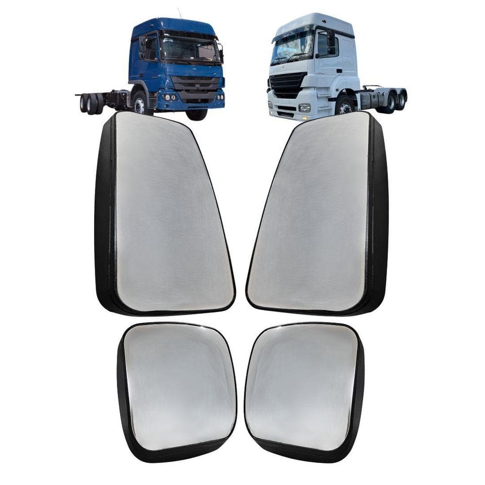 Kit Espelho Retrovisor Aux Para Atego Axor S/ Desembaçador