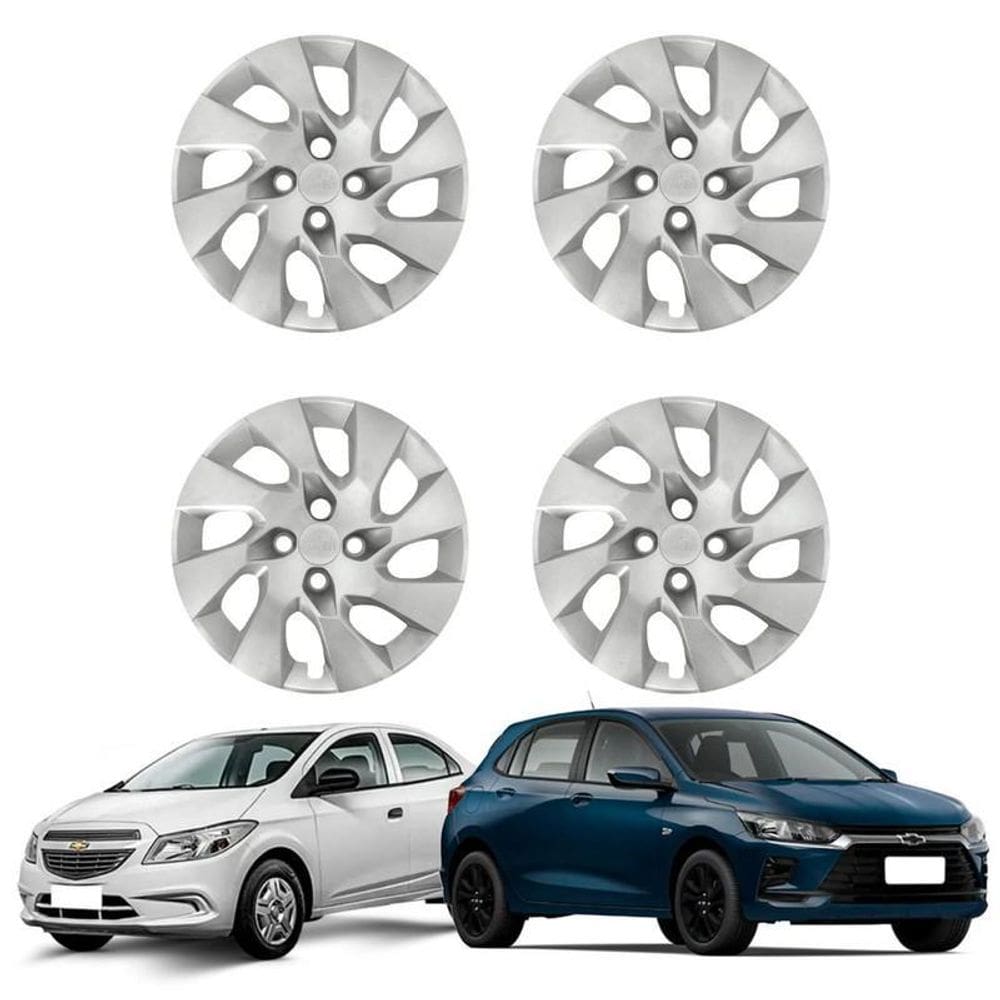 Jogo Calota Aro 15 Onix Prisma 2014 Até 2016 Cubo Padrão