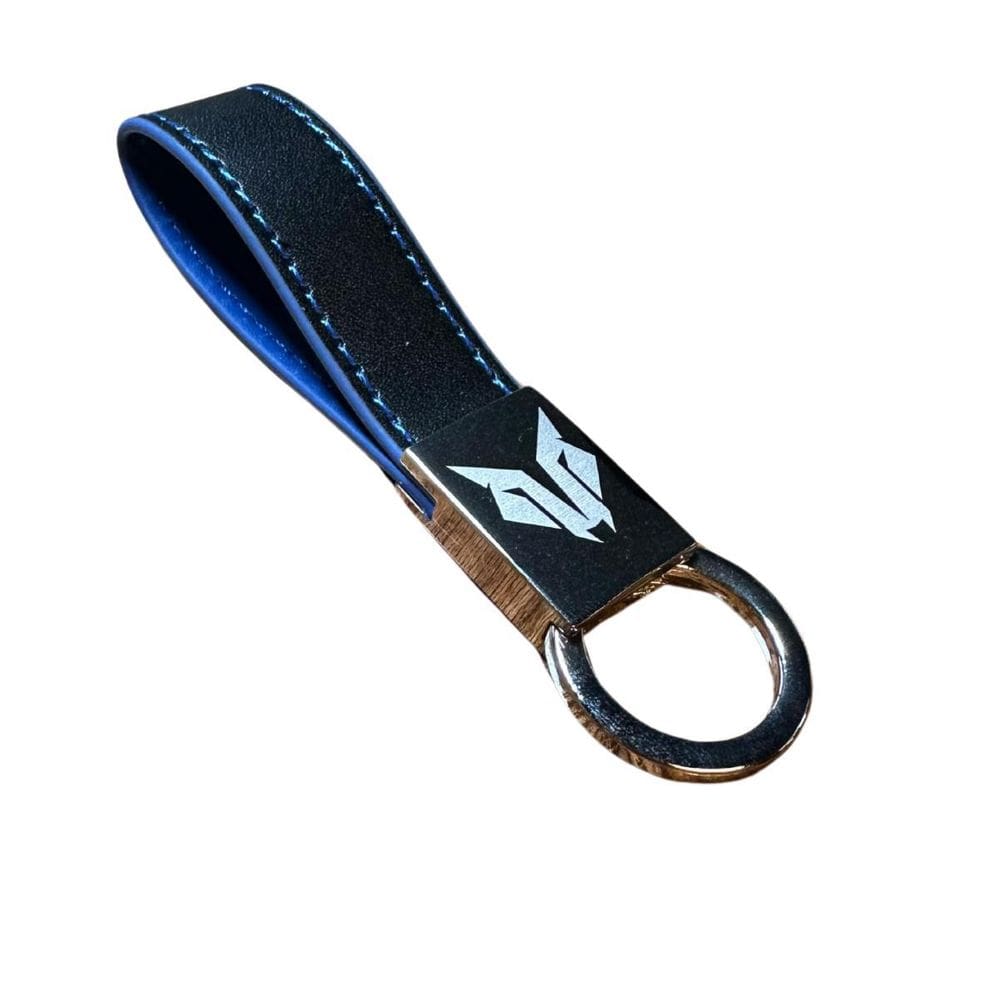 Chaveiro Azul Quattro Car Service Azul Em Couro Pu