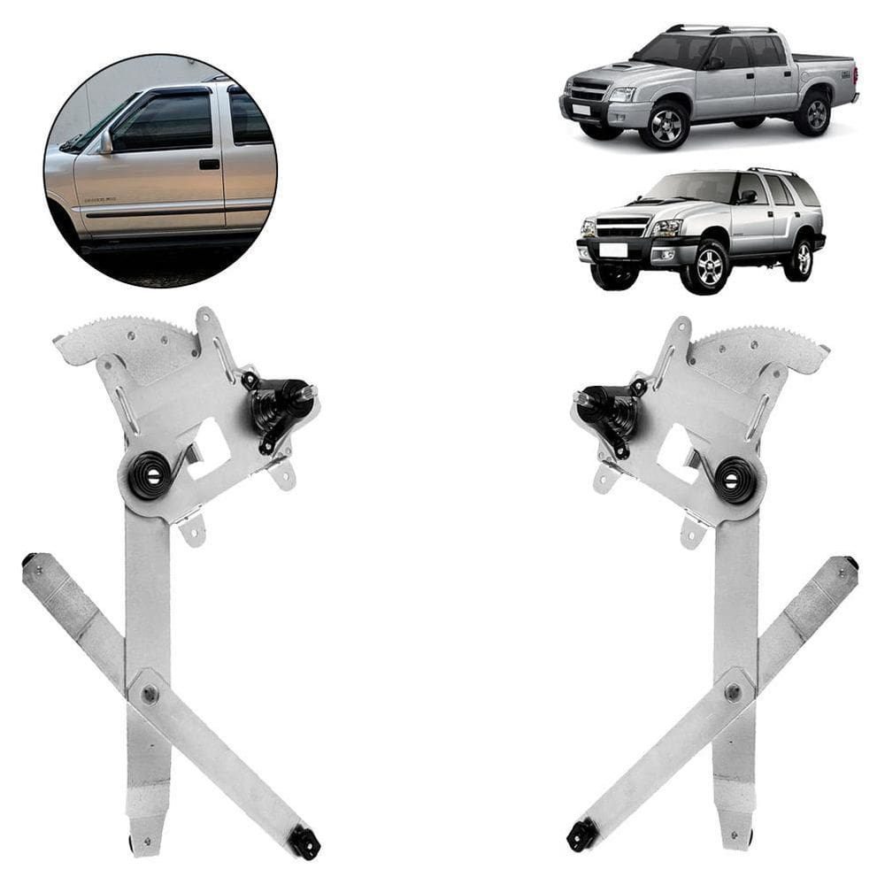 Par Maquina Vidro Diant Direito E Esquerdo Manual S10 Blazer