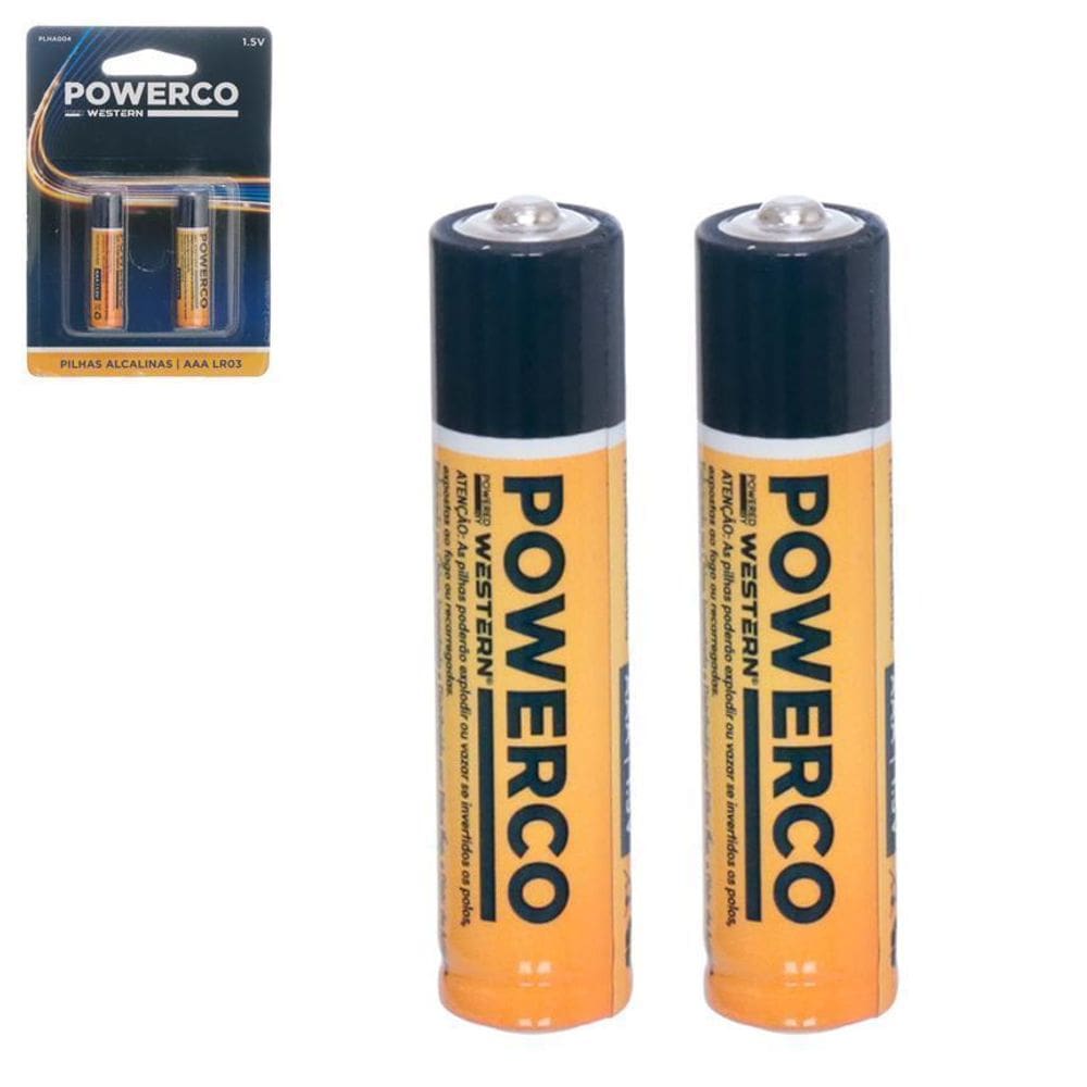 Pilha Aaa Palito Alcalina 1,5V Com 2 Pecas Lr3