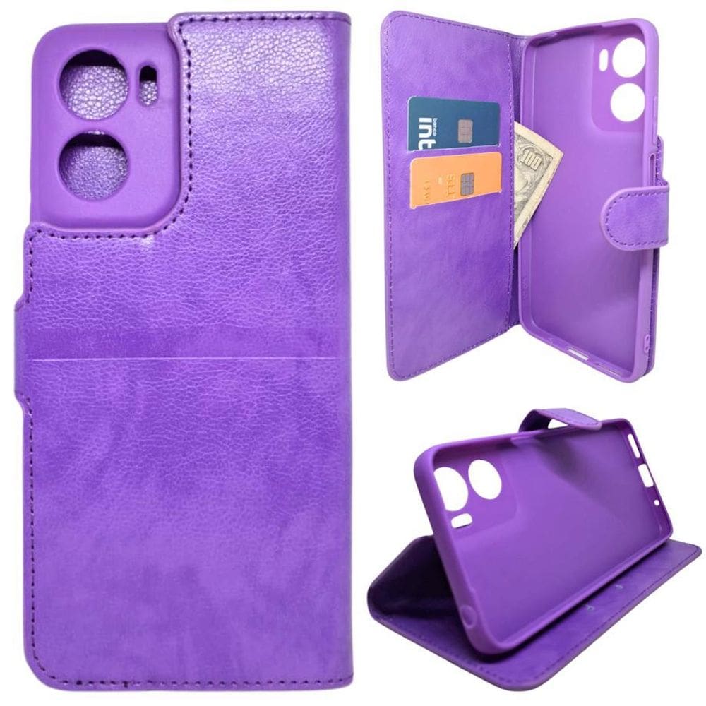 Kit Capa Carteira Compatível Com Motorola G05 + Película 3D