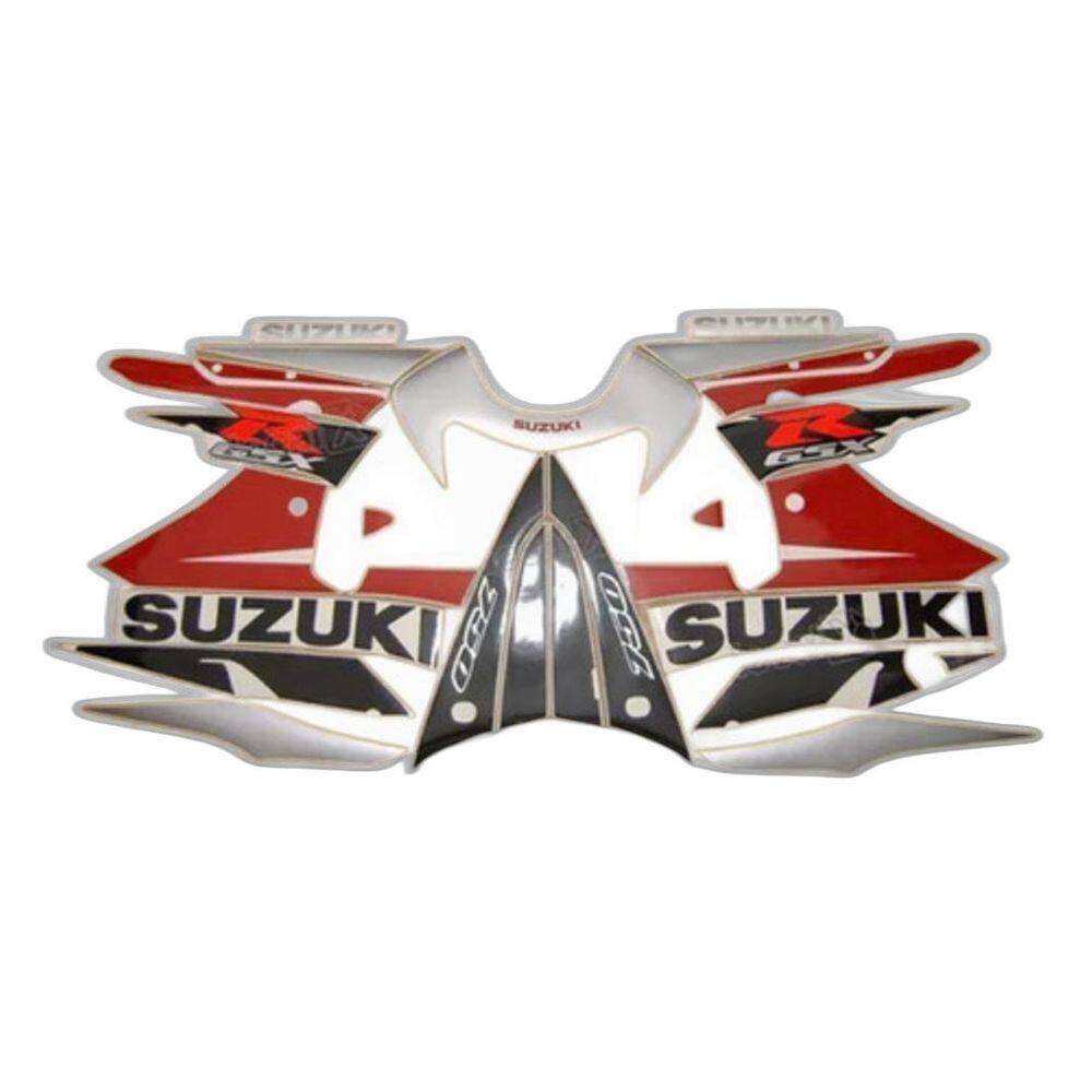 Kit Adesivos Gráficos Suzuki Gsxr 750 Vermelha E Prata 2002