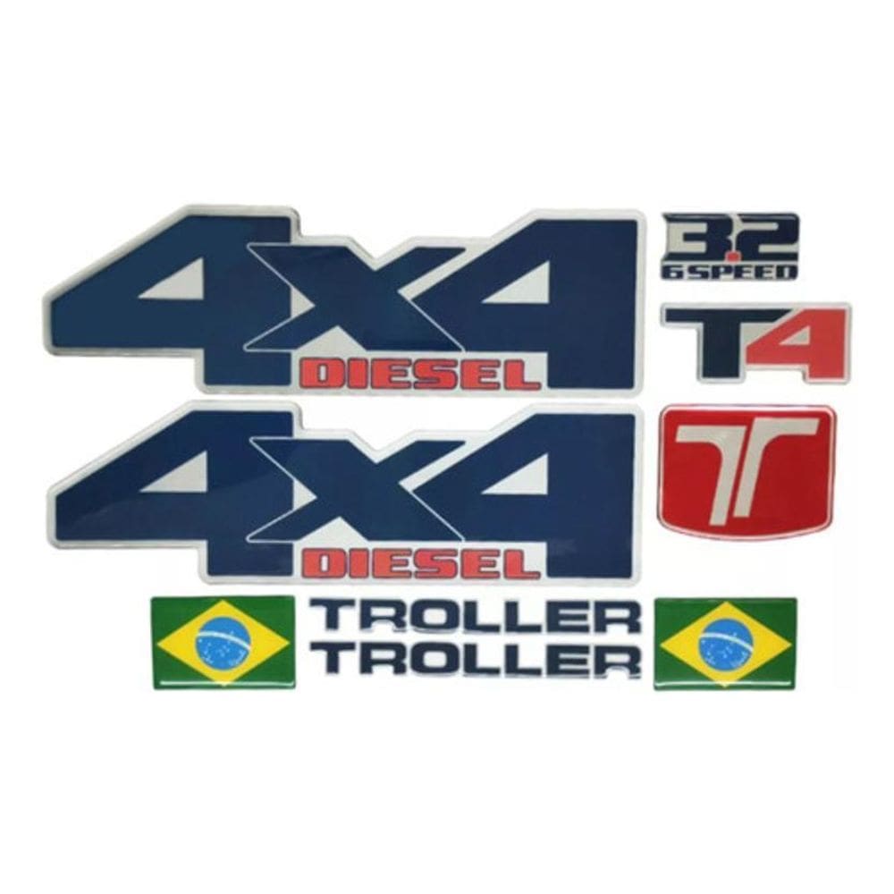 Kit Adesivos Para Troller T4 4X4 Diesel
