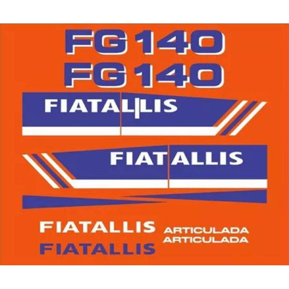 Kit Adesivos Fiatallis Fg140 Articulada Para Motoniveladora