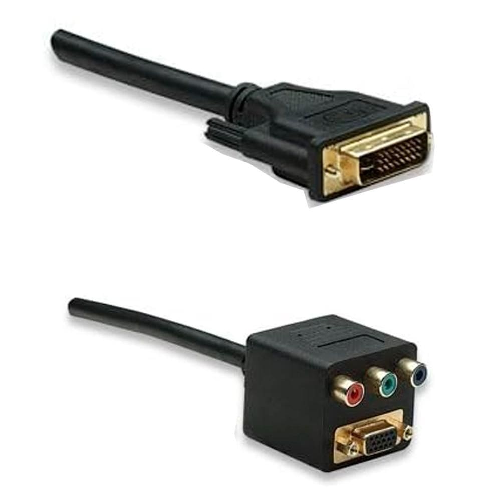 Cabo Divisor Dvi-I 24+1 Macho Para Vga E 3 Rca Fêmeas