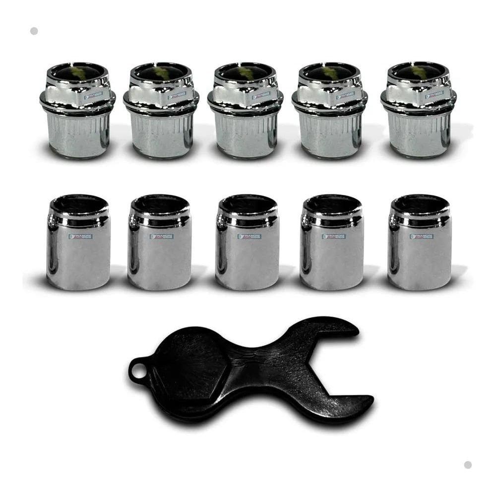2X Kit Tampa Capinha Capa Válvula Bico Pneu Cromado Chevrole