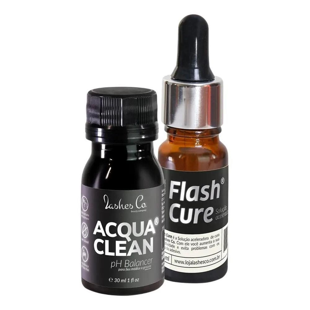 2X Kit Acqua Clean Solução De Limpeza E Flash Cure Acelerado