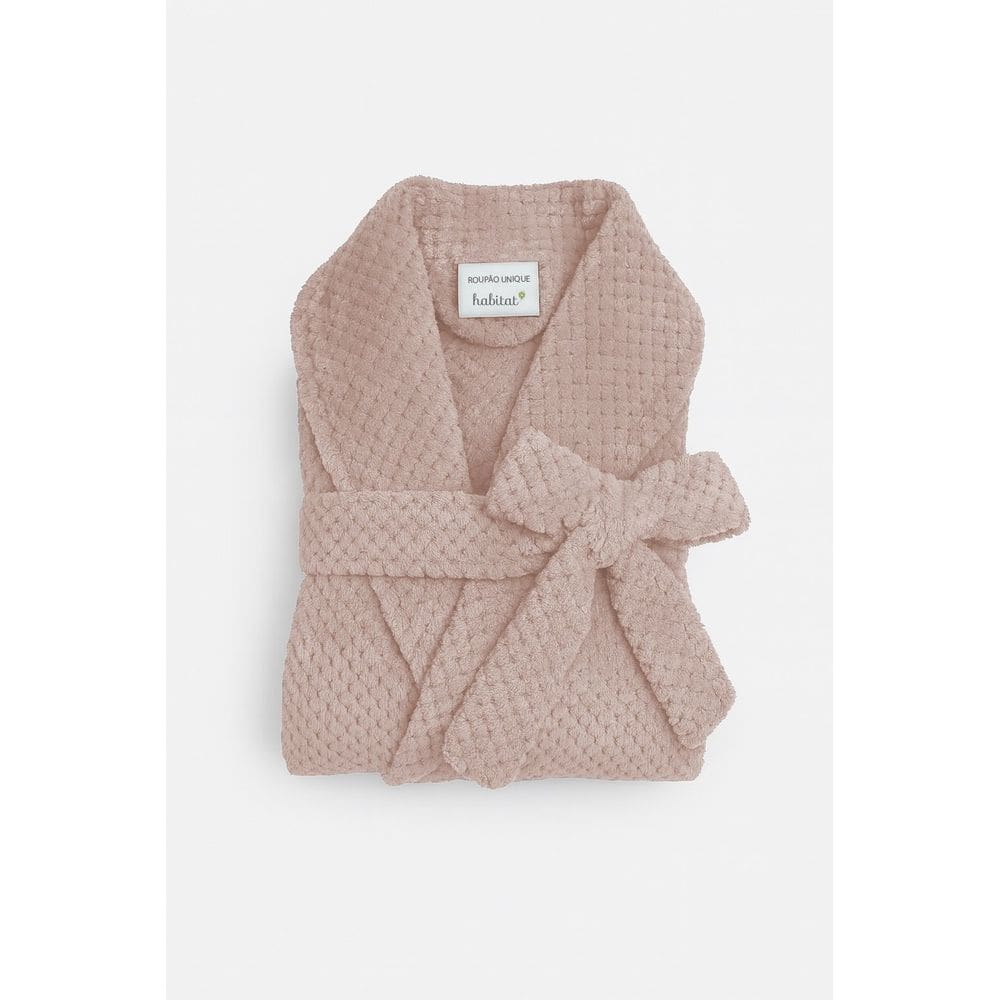 Roupão Unissex Em Microfibra Felpuda GG - Habitat - Rosa Claro