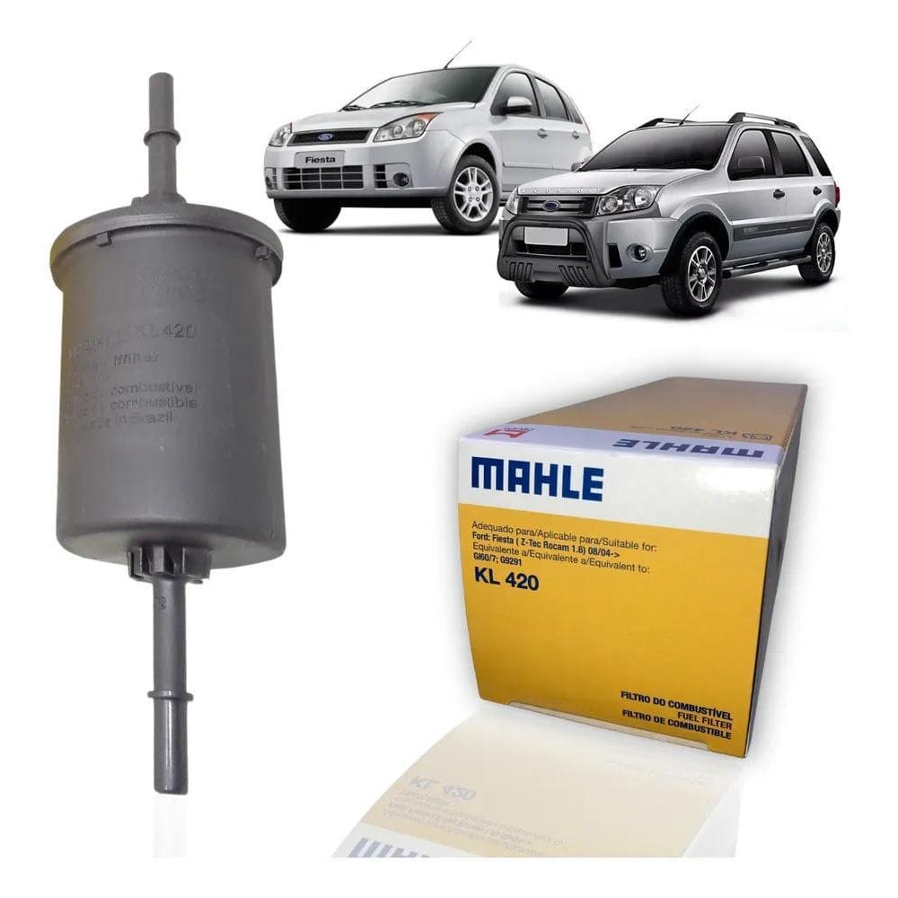 2X Filtro Combustível Ford Fiesta Ecosport Ka Zetec 02/14 Ma