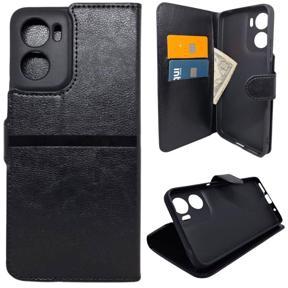 Kit Capa Carteira Compatível Com Motorola G05 + Película 3D