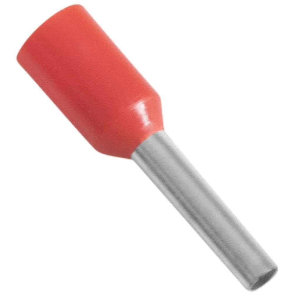 Terminais De Conexão Tubulares Tramontina Em Cobre Estanhado E Nylon 1,0 Mm² X 8 Vermelho 100 Peças Tramontina