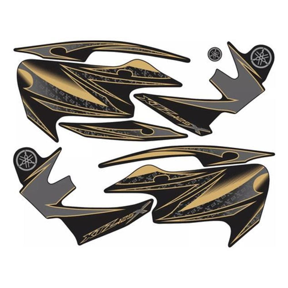 Kit Adesivos Xtz 125X 2012 Preta Resinado 10358