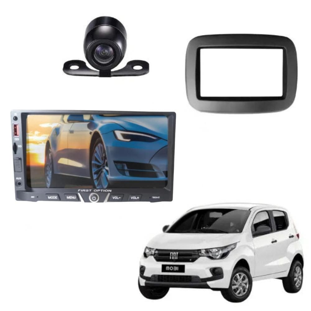 Kit Multimídia Universal Mp5 Fiat Mobi Com Camera De Ré