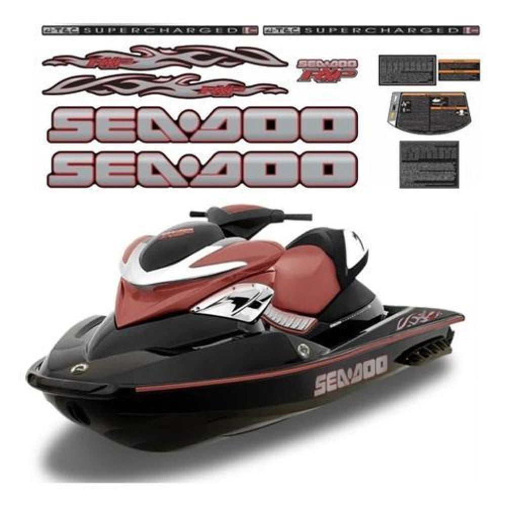 Kit Adesivos Para Sea Doo Jet Rxp Vermelho 19410