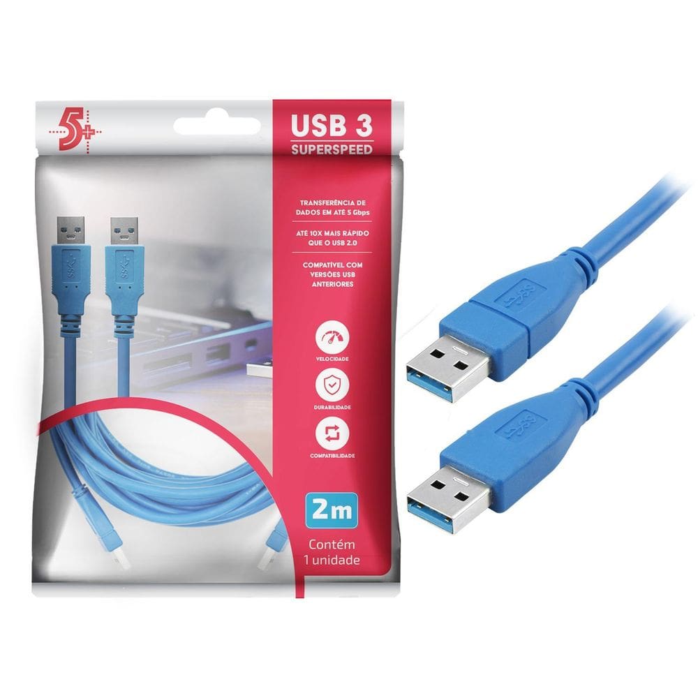 Cabo Usb 3.1 Machomacho 2 Metros Velocidade 5Gbbps