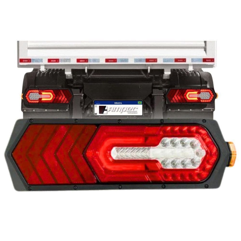 Conjunto Sinaleira Traseira Turn Bivolt Direito Full Led