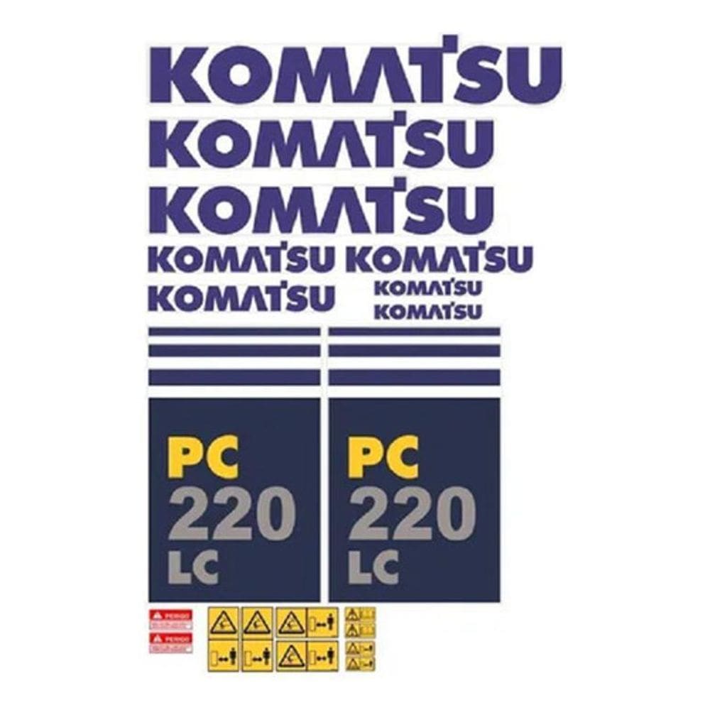 Kit Adesivos Compativel Escavadeira Komatsu Pc220 Lc Pc220Lc