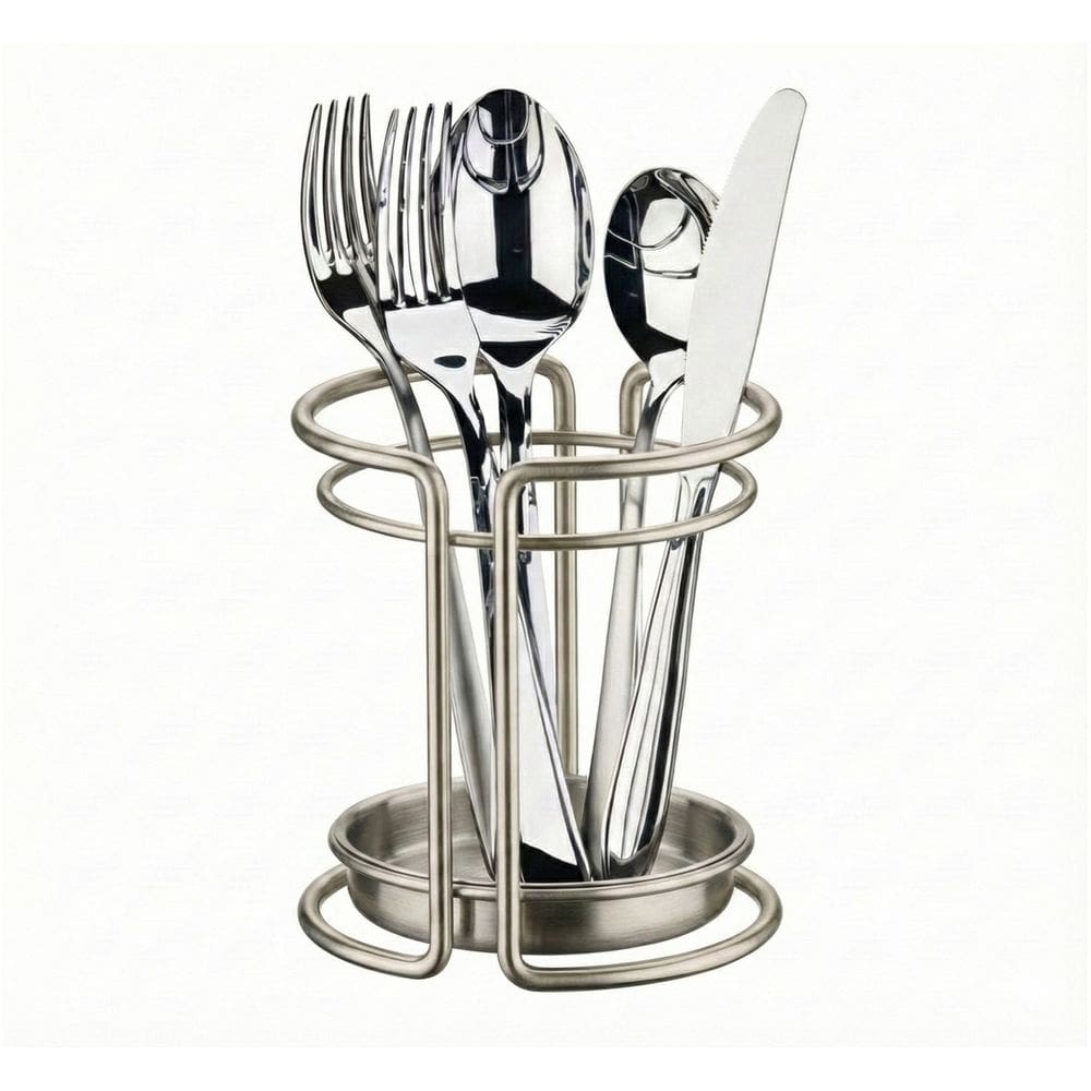 Suporte Escorredor Porta Talheres Utensílios Pia Bancada Cozinha Níquel - 1195NI Future
