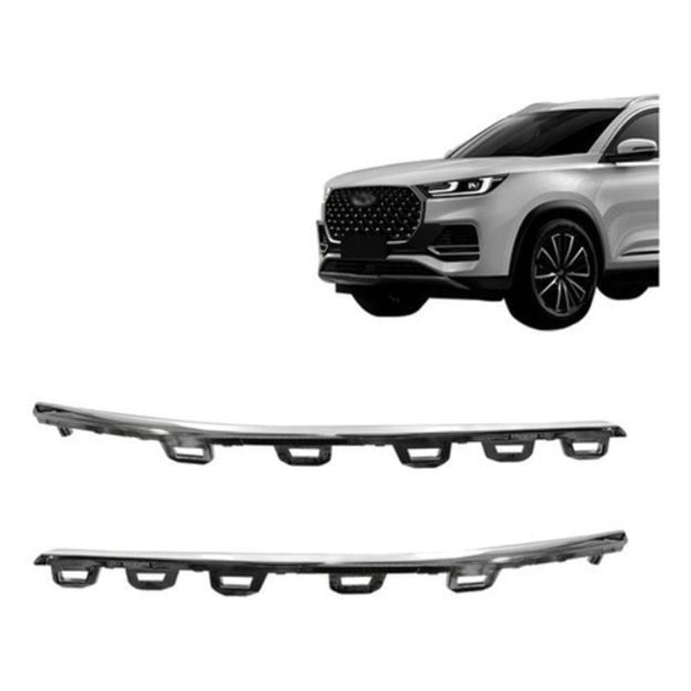 Friso Parachoque Dianteiro Tiggo 8 Pro 2023 A 2024 Cromado