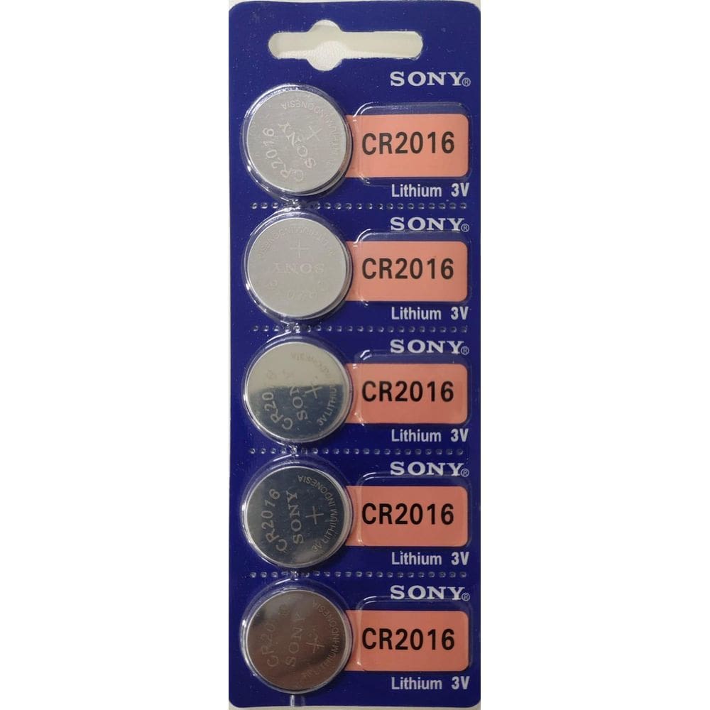Kit Com 10 Cartelas De Bateria Cr2016 Murata 5 Unidades