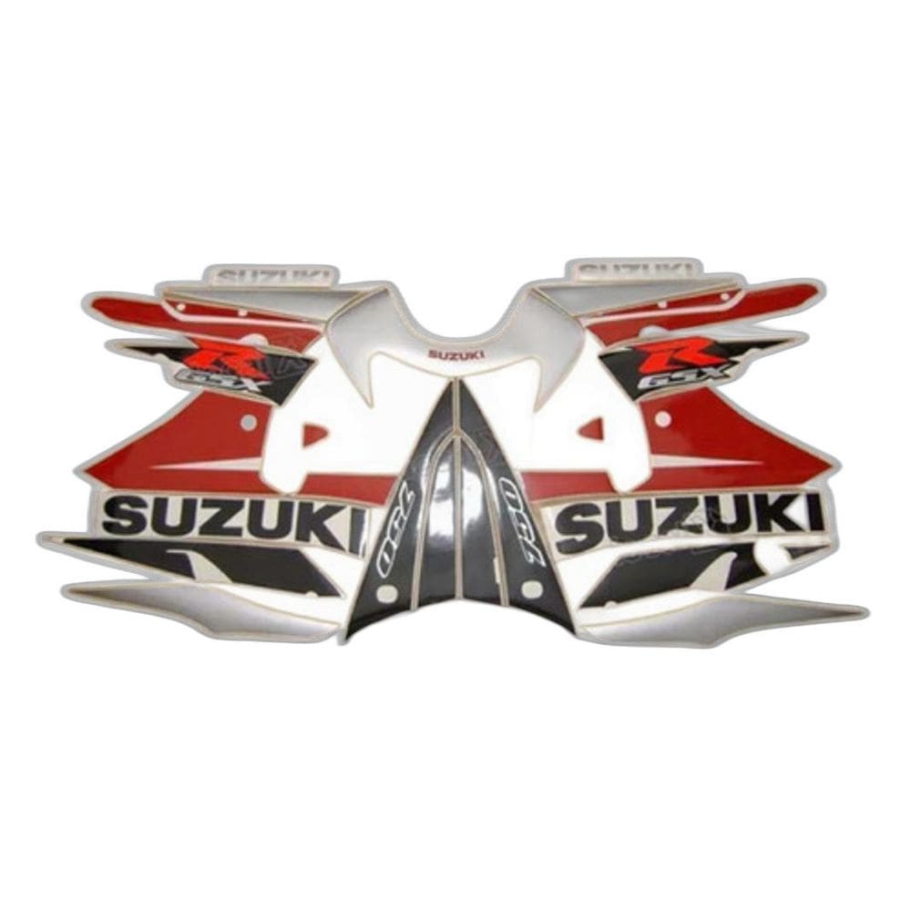 Kit Adesivos Gráficos Suzuki Gsxr 750 Vermelha E Prata 2002
