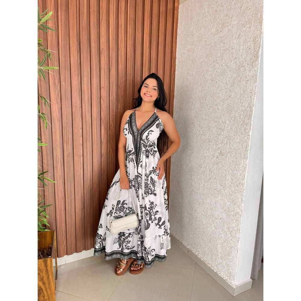 Vestido Indiano Estampado Crisconf