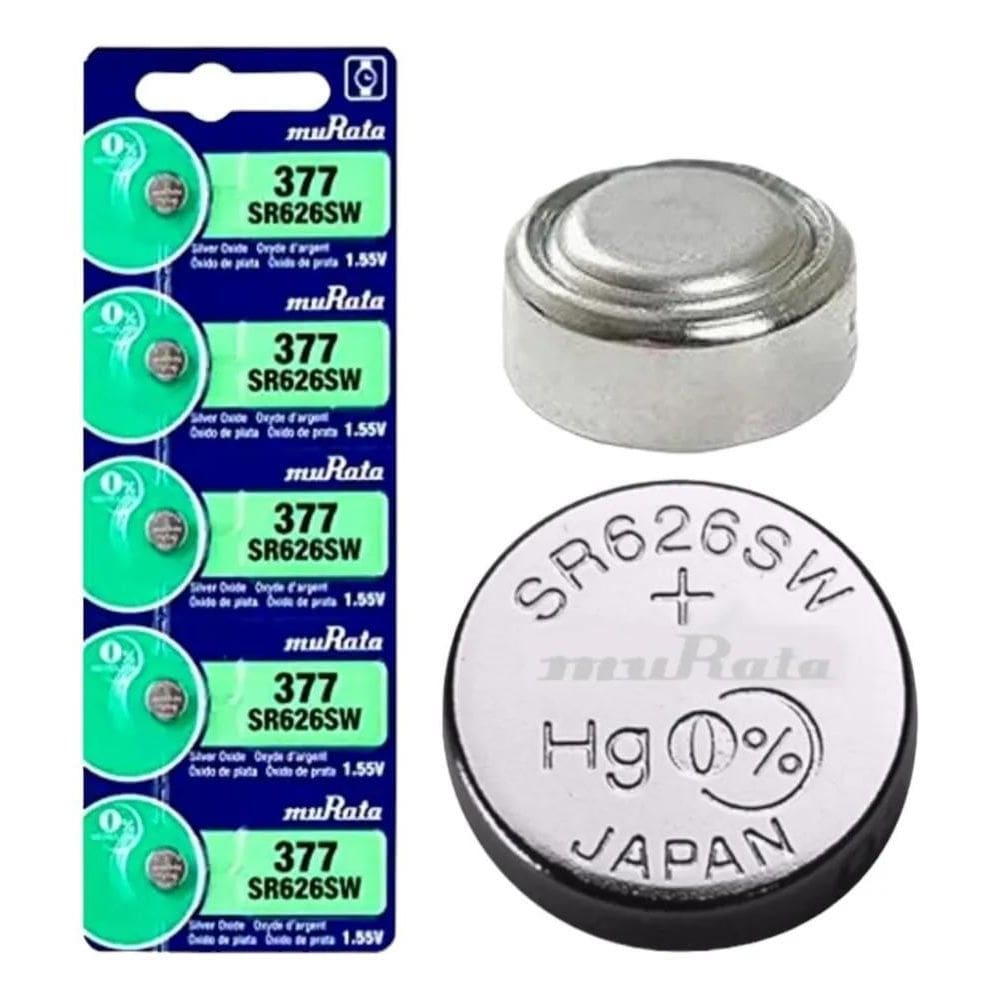 2X Bateria Murata Sony 377 Sr626Sw Relógio Cartela 5Un Origi