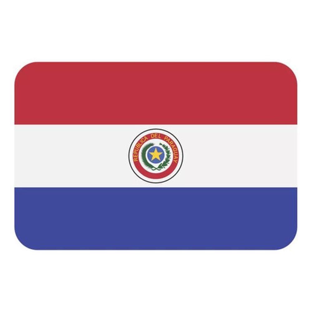 Adesivo Bandeira Paraguai Resinado 4X6Cm Bd16