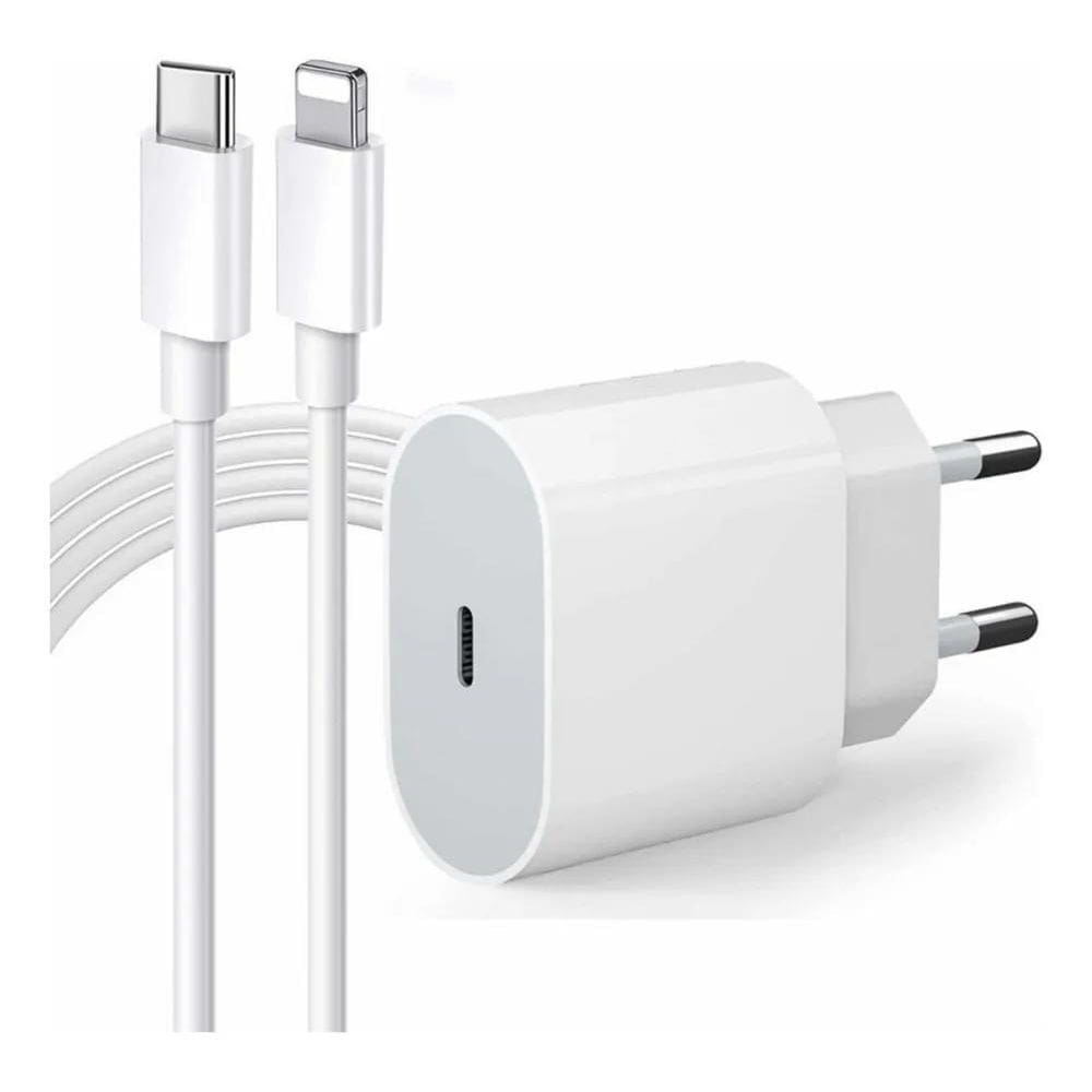 2X Carregador Cabo E Fonte Plug Usb C 20W Turbo Compatível I