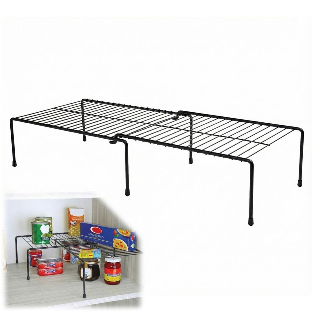 Organizador de Bancada 67cm Retangular Extensivel Cozinha Preto Fosco - 1136PT Future