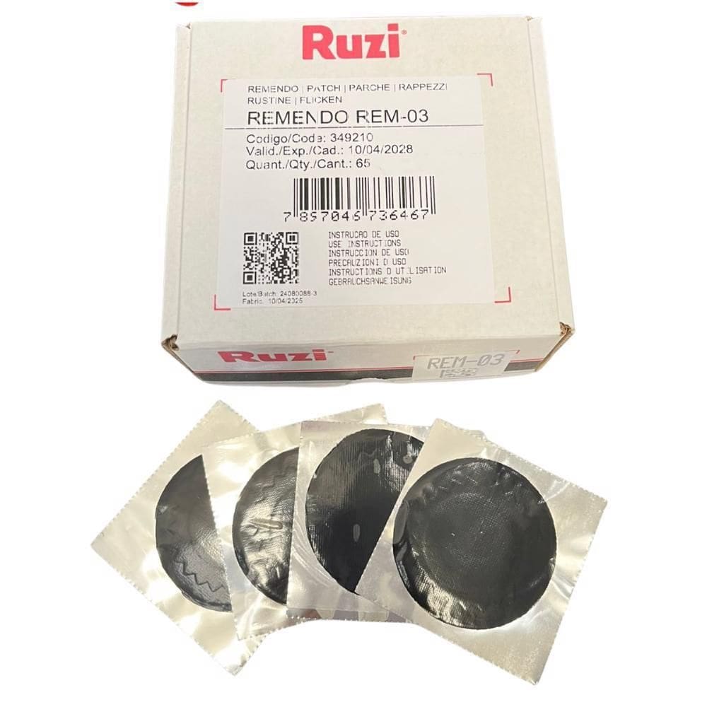 Remendo Redondo A Frio Rem-03 Caixa Com 65 Unidades Ruzi