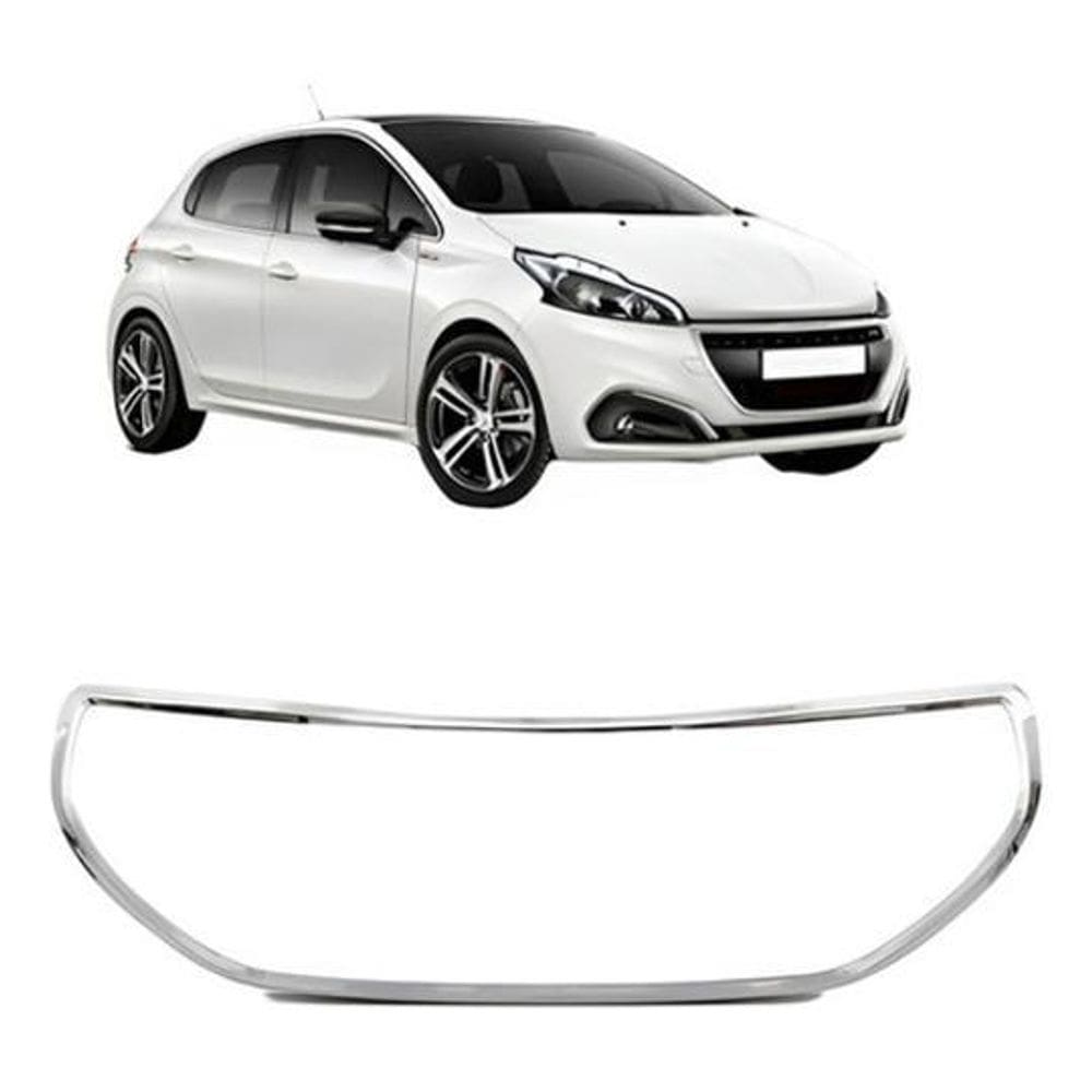 Moldura Grade Radiador 208 2012 A 2016 Cromado Especifico