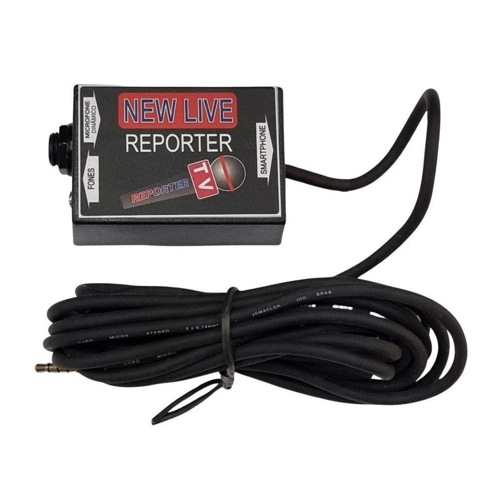 Interface Áudio Celular New Live Repórter Entrada P10, Cab