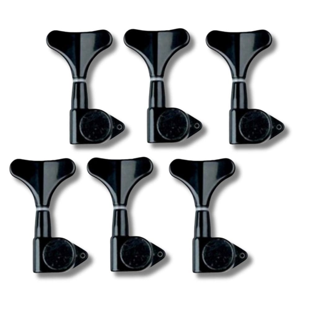 Kit 6 Tarraxa Baixo Blindada Metal Preto Unidade Mhb02Bk 3+3