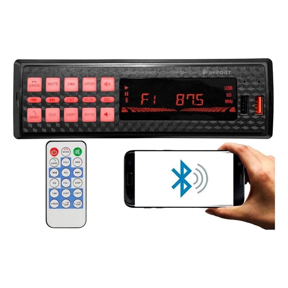 2X Aparelho Som Automotivo Fp-Imports By Oestesom Com 2 Usb