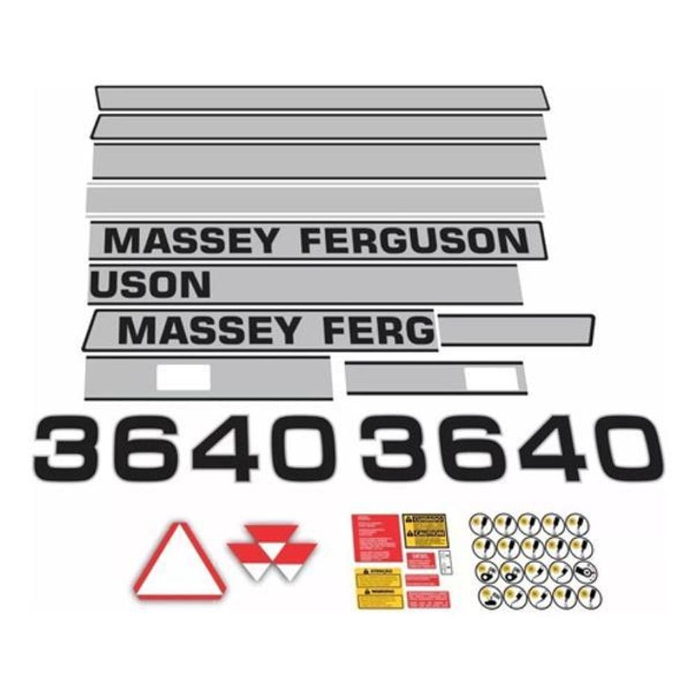 Adesivo Massey Ferguson Mf 3640 Colheitadeira + Etiquetas Mk